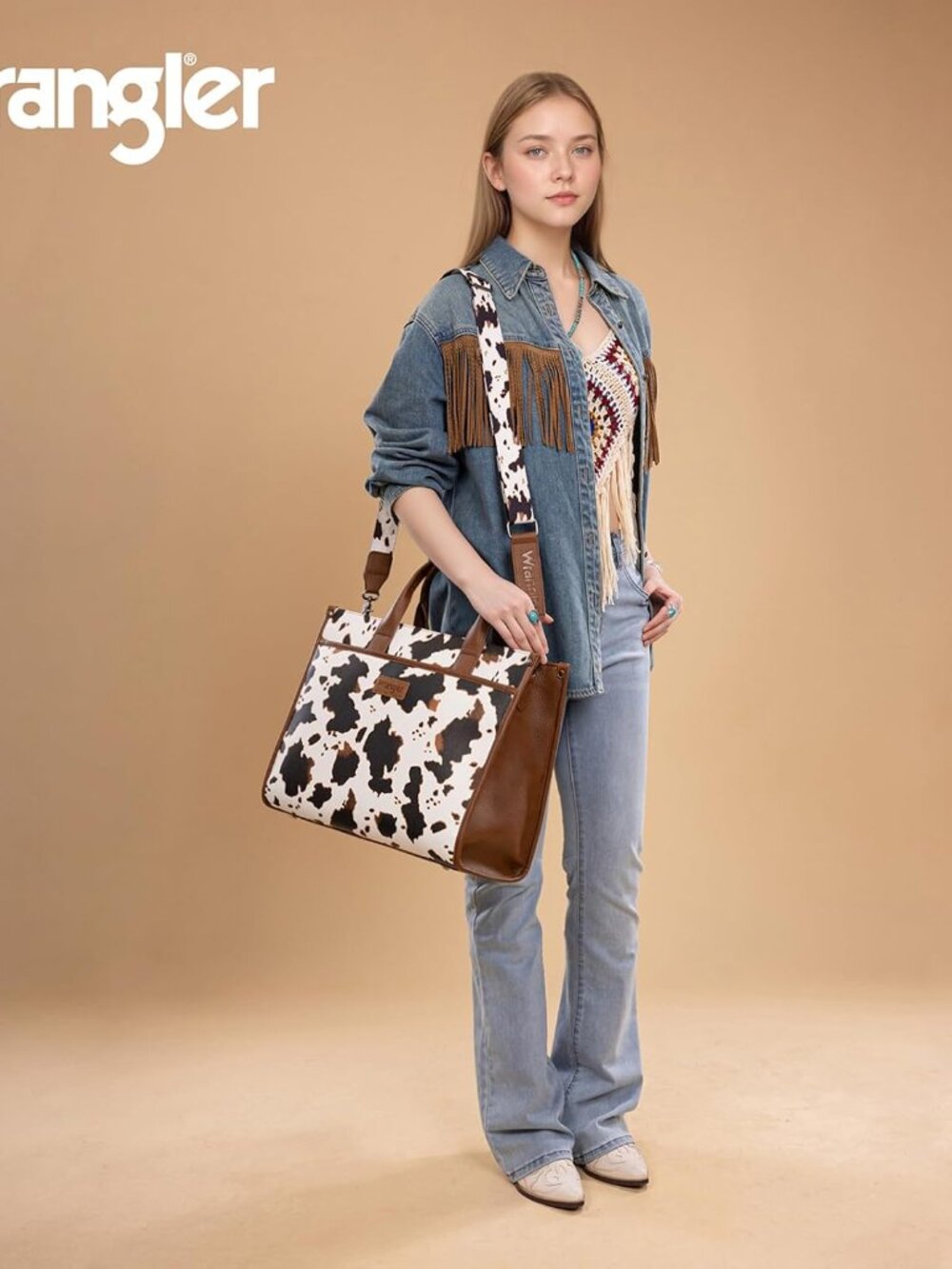 Wrangler Laptop Bag for Women 15.6 Inch Vintage Work Tote Bag for Business Brief - Picture 3 of 6